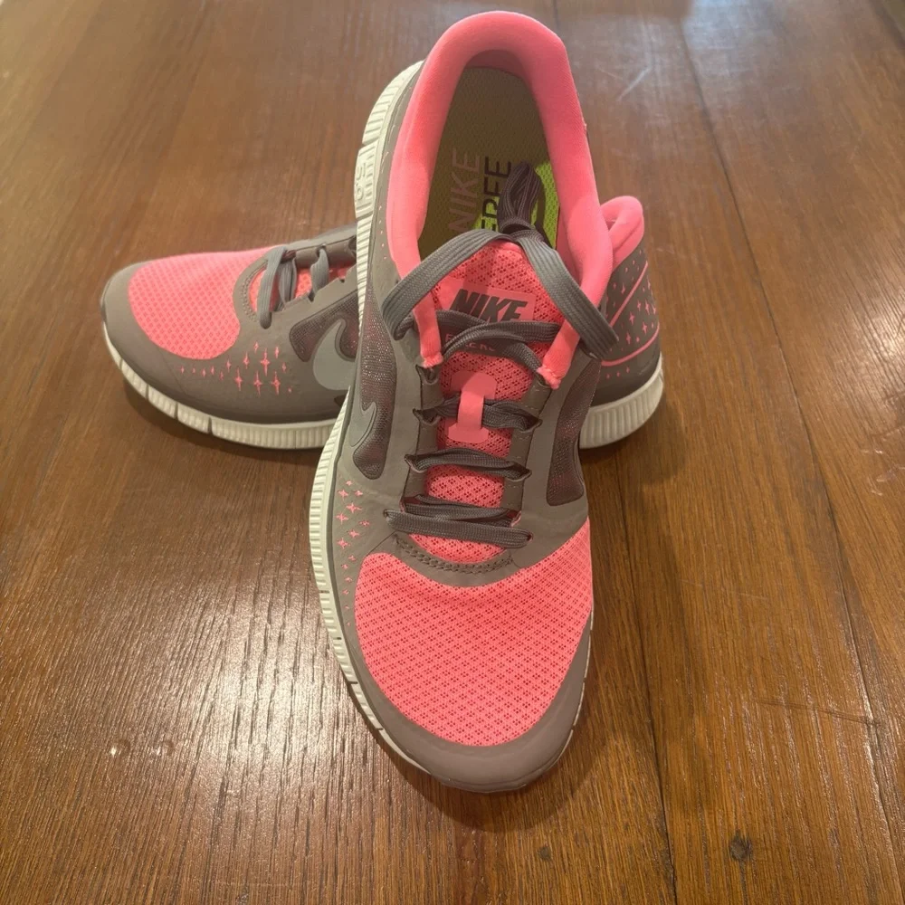 Nike Free Run 3 Women’s Running Shoes Pink Gray Size 10 - Picture 5 of 11